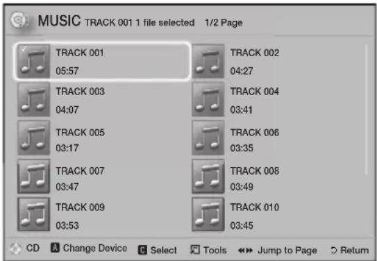 SAMSUNG HT-J5556K - Creating a Music Playlist - 1