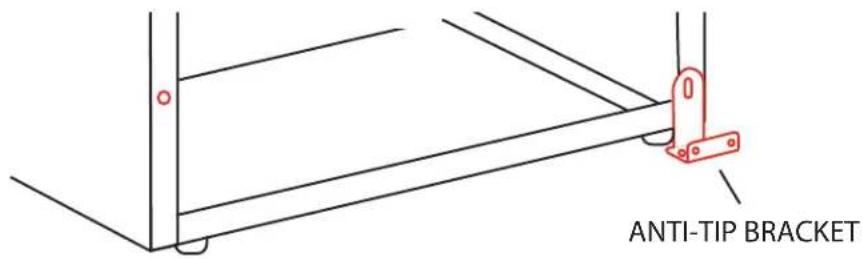 XO XOU2470WGB - ANTI-TIP BRACKET AN ESSENTIAL STEP - 1