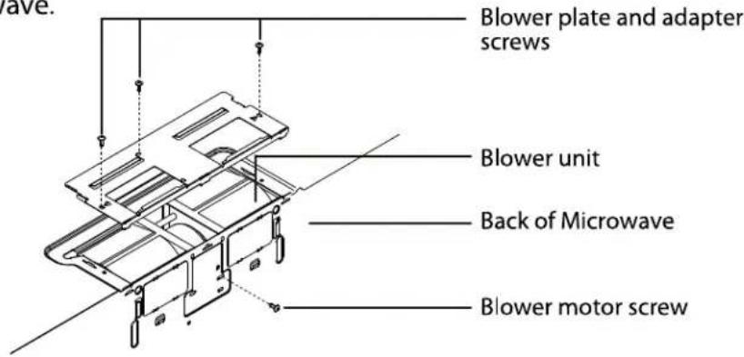 XO XOOTR30BS - Step 6: Option A - Adapt the microwave blower for outside top exhaust - 1