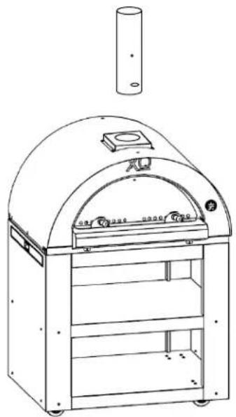 XO XOPIZZA4CA - ATTACH THE CHIMNEY - 1