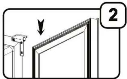 Diagram showing a mechanical assembly with an arrow indicating direction and label '2' in the corner.