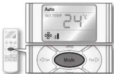 SAMSUNG AQ09CAX - Turning on/off your air conditioner without the remote control. - 1