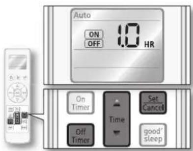 SAMSUNG AQ12VBEN - Preset time of On Timer is longer than Off Timer - 1