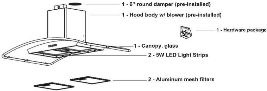 Zephyr Brisas BML-E30BG - PARTS SUPPLIED - 2