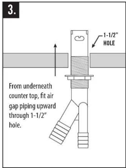 Waterstone 5900 - INSTALL SINGLE PORT AIR GAP (OPTIONAL) - 3