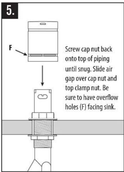Waterstone 5900 - INSTALL SINGLE PORT AIR GAP (OPTIONAL) - 5