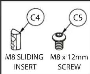 B-Tech BT8704 - HOOK RAIL ONTO MOUNTING BRACKET - 1