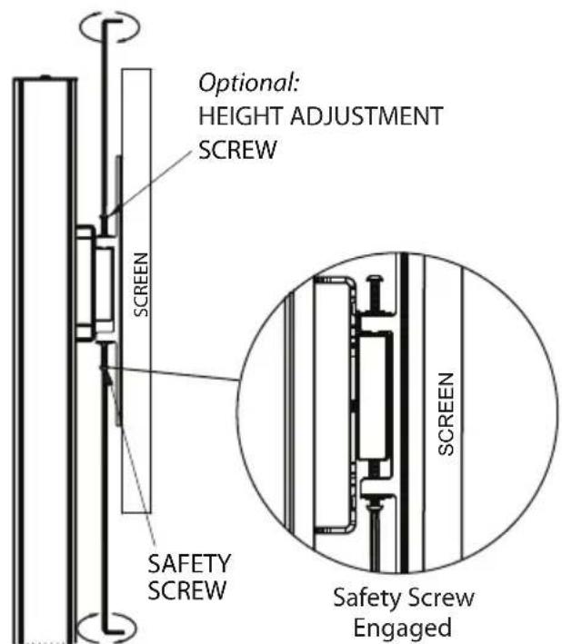 B-Tech BT8704 - LOCK SCREEN TO RAIL - 1
