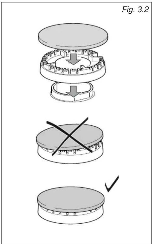 Elba Elementum EN90-400 XD - CORRECT REPLACEMENT OF THE TRIPLE-RING AND DUAL BURNER (depending on your model, your cooktop may only have some of these burners - ssee pages 26, 27, 28) - 2