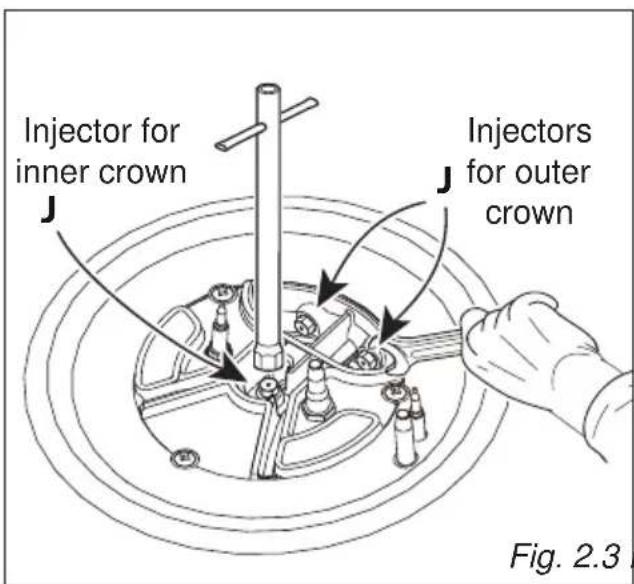 Elba Elementum EN90-400 XD - REPLACEMENT OF THE INJECTORS OF THE COOKTOP BURNERS - 2