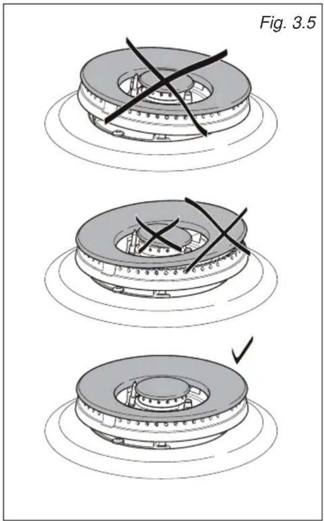 Elba Elementum ENF60-300 XD - CORRECT REPLACEMENT OF THE TRIPLE RING BURNER (models with triple-ring burner only) - 4