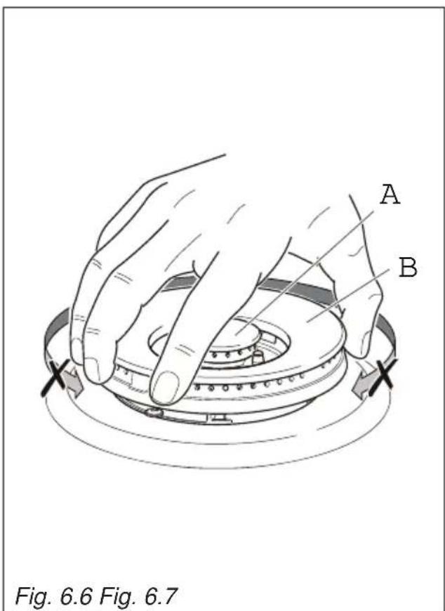 Elba Excellence EW 965 M - CORRECT REPLACEMENT OF THE DOUBLE-RING COMPACT AND DUAL BURNERS - 5
