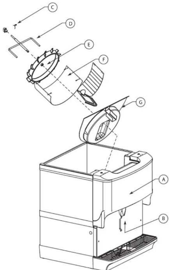 Scotsman IOD200 - DISASSEMBLY FOR CLEANING & MAINTENANCE - 1