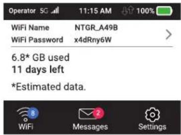 NETGEAR MR5200A - To change the screen brightness from the mobile router: - 1