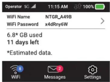 NETGEAR MR5200A - To specify the WiFi settings from the mobile router: - 1