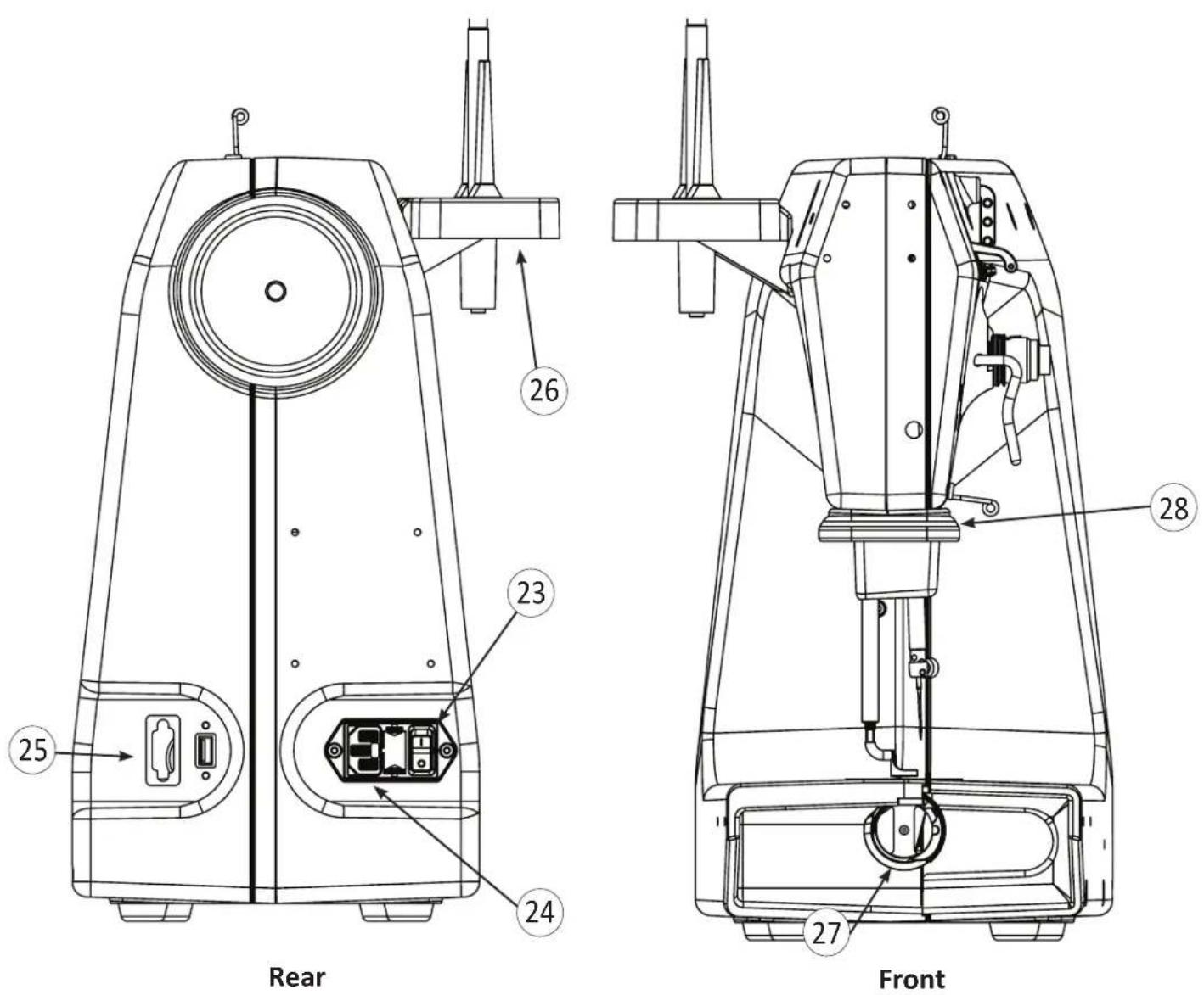 Husqvarna-Viking Platinum Q 160 - Rear and Front Views - 1