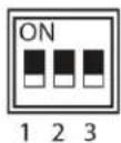CRUX SWRGM-49R - DIP SWITCH SETTINGS: - 1