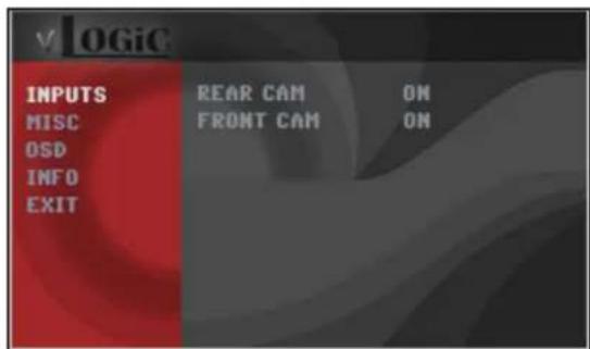 CRUX VRFBM-77EF - OSD Settings for Front Camera - 1