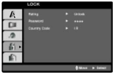 LOCK Rating Locked Country Code Unlocked +0000 1/8 Move Select
