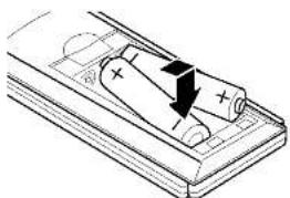 LG LF-D5930S - Remote control battery installation - 1