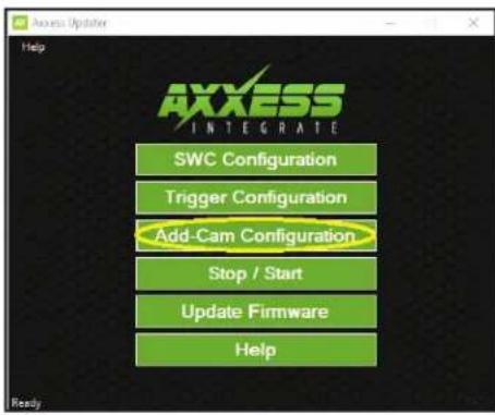 AXESS AXAC-GM2 - ADD-CAM CONFIGURATION FROM THE AXXESS UPDATER - 1
