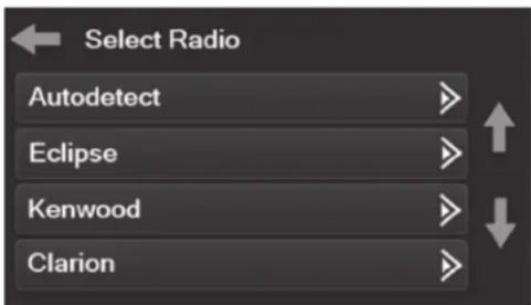 Select Radio Autodetect Eclipse Kenwood Clarion
