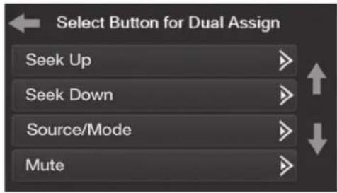 Select Button for Dual Assign Seek Up Seek Down Source/Mode Mute