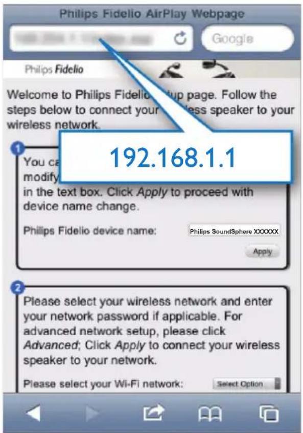 PHILIPS DS9800WS - 打开 DS9800WS 的内置网页 - 1
