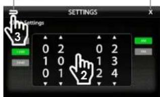 SETTINGS Settings 3 0 2 0 2 1 0 1 3 0 1 2 4 OK Cancel OK Cancel