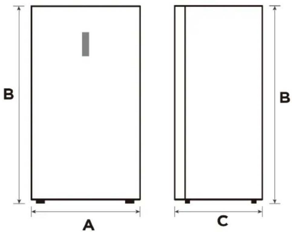 Kogan KAMFRZU238A - Space Requirements - 1