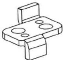 Kogan KAMFRZU238A - Parts already mounted on the freezer (as shipped): - 4