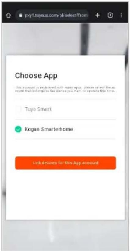 Kogan KASHOFH24PA - Adding "SmarterHome" to the Alexa app - 6