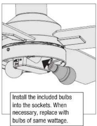 HUNTER Charlotte 50402 - Installing the Bulbs and Glass - 1