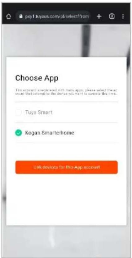 Kogan KASMSTRLTFA - Adding "SmarterHome" to the Alexa App - 6