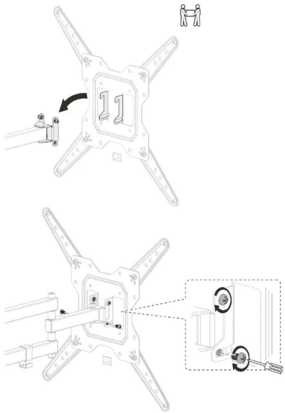 Kogan KAWLMFM55MA - SECURING TV TO MOUNT - 1