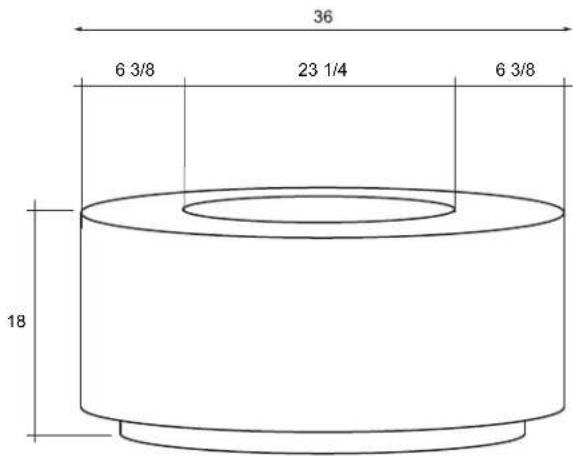 XO XOFPOT24GR - DIMENSIONS XOFRND36GR - 1