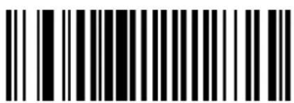 Black and white barcode image with vertical lines and a central dot
