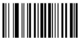 Black and white barcode image with vertical lines and a central dot