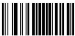 Black and white barcode image with vertical lines and a central dot