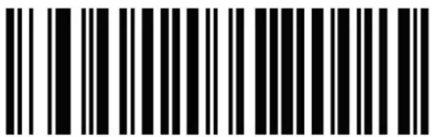 Black and white barcode image with vertical lines on both sides
