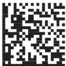 Black and white QR code image containing encoded data