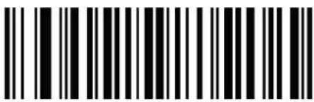 Black and white barcode image with vertical lines and a central dot
