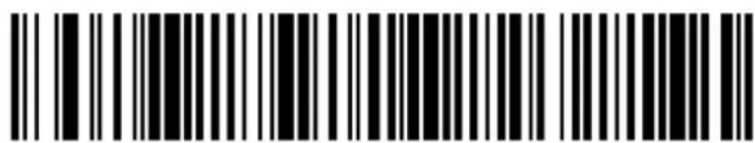 Black and white barcode image with vertical lines and a central dot