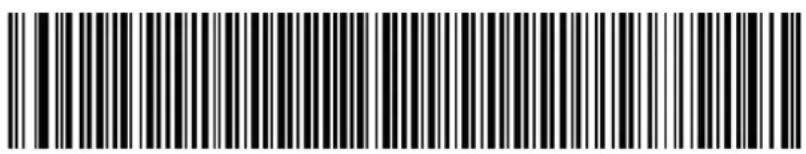 Black and white barcode image with vertical lines and a central dot