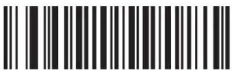 Black and white barcode image with vertical lines and a central dot