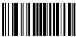 Black and white barcode image with vertical lines and a central dot