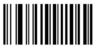 Black and white barcode image with vertical lines and a central dot