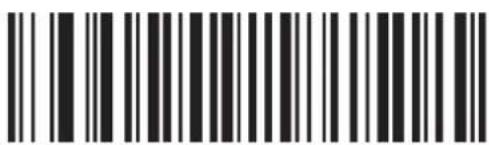 Black and white barcode image with vertical lines and a central 'S' character