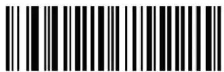 Black and white barcode image with vertical lines and a central dot