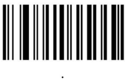 Barcode image with black and white vertical bars, no visible text or symbols beyond the pattern